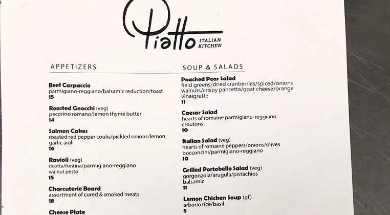 Image: Piatto Italian Kitchen